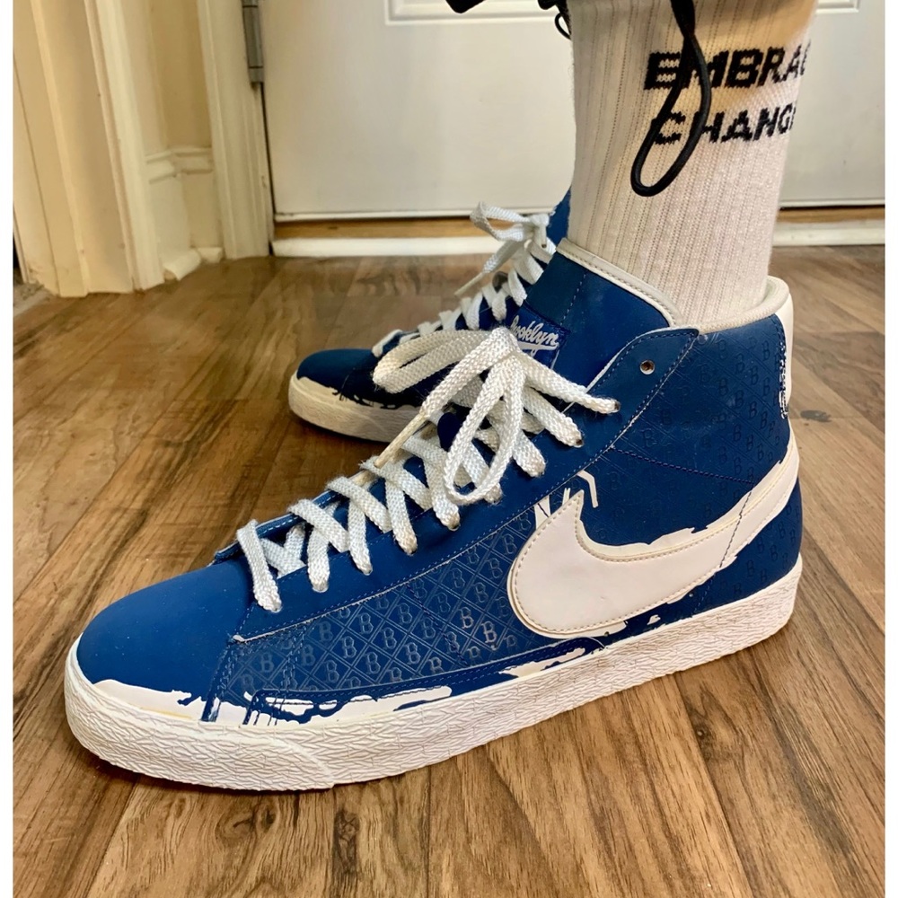 Blue Brooklyn Nike Blazers 2007-08 🥶RARE!